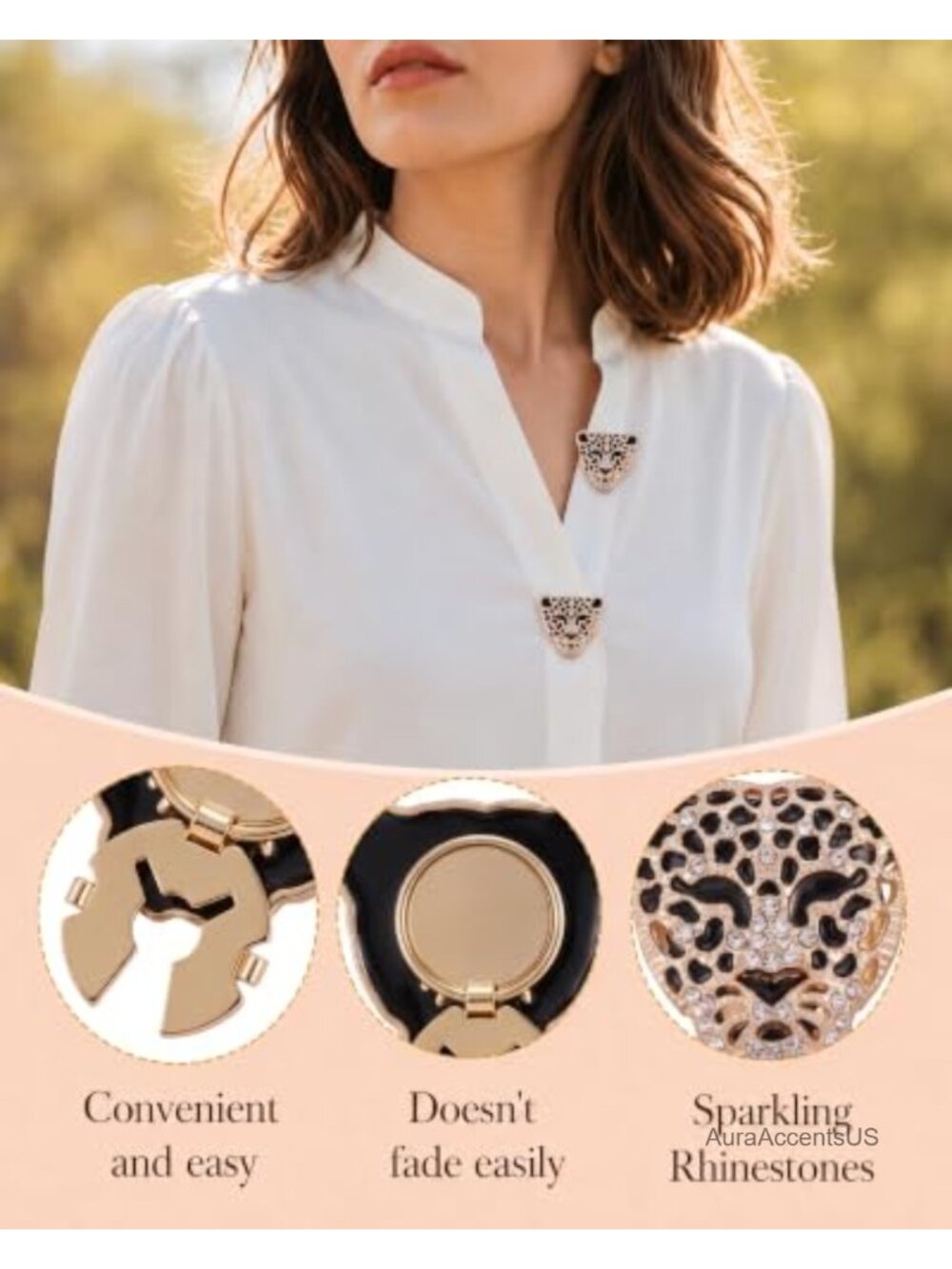 6 Detachable Button Covers for Blouses, Dresses, Coats, Scarves - No Sew - Picture 2 of 5